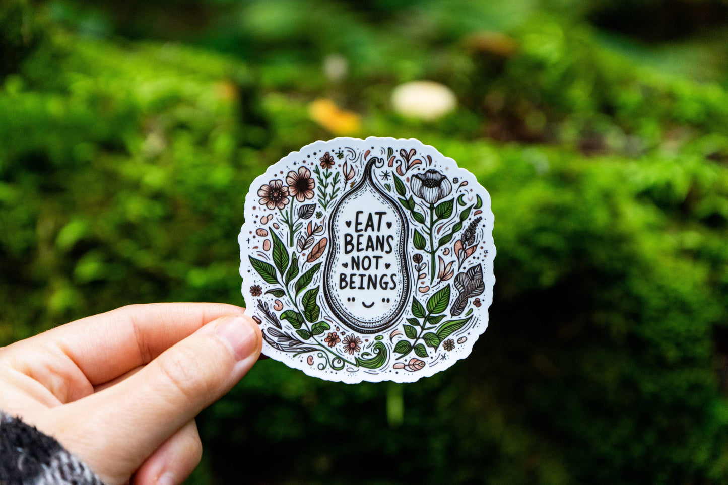 Eat Beans Not Beings | Sticker